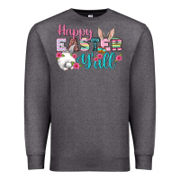 Charcoal Heather Happy Easter Y'all Premium Sweatshirt - BundleAndBundleShop