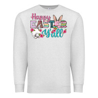 Oatmeal Heather Happy Easter Y'all Premium Sweatshirt - BundleAndBundleShop