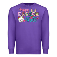 Purple Happy Easter Y'all Premium Sweatshirt - BundleAndBundleShop