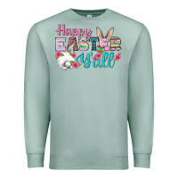 Seafoam Happy Easter Y'all Premium Sweatshirt - BundleAndBundleShop