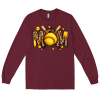 Burgundy softball mom Long Sleeve Tee - Jasminsmagicworld