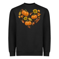 Black Fall Heart Heavyweight Sweatshirt - texasbilliewilder