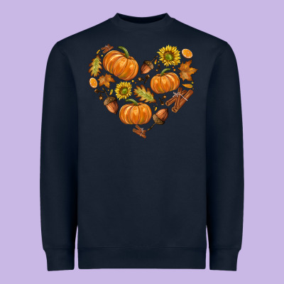 Fall Heart Heavyweight Sweatshirt Designed By Texasbilliewilder