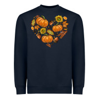 Navy Fall Heart Heavyweight Sweatshirt - texasbilliewilder