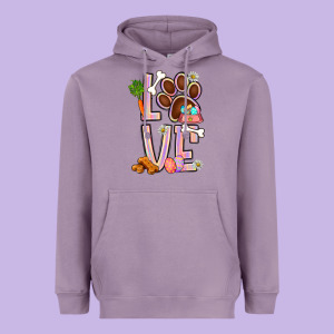 Tie Dye Easter Love Dog Paw Heavyweight Hoodie Designed By Bundleandbundleshop