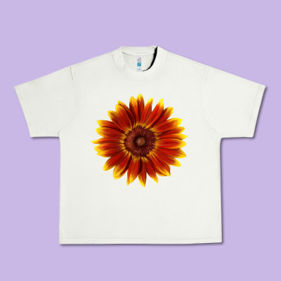 Little Becka Sunflower Urban Heavy Tee Designed By Lillyallendesigns