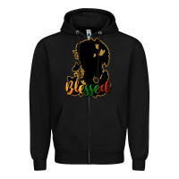 Black Blessed black history Zipper Hoodie - HowdyJamesFarm