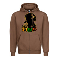 Chestnut Blessed black history Zipper Hoodie - HowdyJamesFarm