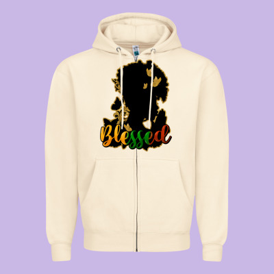 Blessed Black History Zipper Hoodie Designed By Howdyjamesfarm