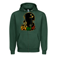 Sports Green Blessed black history Zipper Hoodie - HowdyJamesFarm