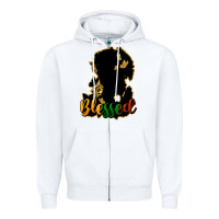 White Blessed black history Zipper Hoodie - HowdyJamesFarm