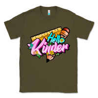 Army Green hello kinder Classic Tee - JahusDesignShop