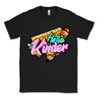 Black hello kinder Classic Tee - JahusDesignShop