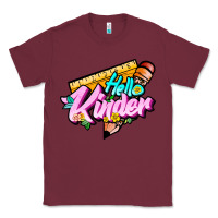 Burgundy hello kinder Classic Tee - JahusDesignShop