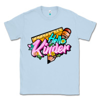 Dusty Blue hello kinder Classic Tee - JahusDesignShop