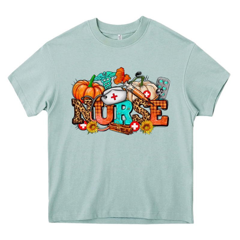 Nurse With Fall Element Heavy Core Tee by AdoDesignShop | Teevron