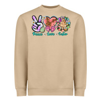 Mushroom Peace love Easter Heavyweight Sweatshirt - NancyCooperArtShop
