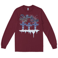 Burgundy Christmas Christ Begins With Long Sleeve Tee - Bettercallsaul
