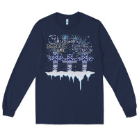 Navy Christmas Christ Begins With Long Sleeve Tee - Bettercallsaul