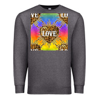 Charcoal Heather Pride lgbtq leopard love heart seamless pattern Premium Sweatshirt - BundleAndBundleShop