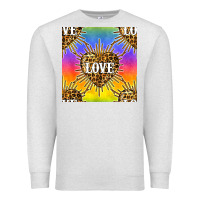 Oatmeal Heather Pride lgbtq leopard love heart seamless pattern Premium Sweatshirt - BundleAndBundleShop