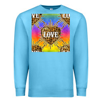 Ocean Blue Pride lgbtq leopard love heart seamless pattern Premium Sweatshirt - BundleAndBundleShop