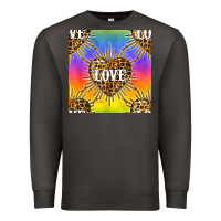 Smoke Pride lgbtq leopard love heart seamless pattern Premium Sweatshirt - BundleAndBundleShop
