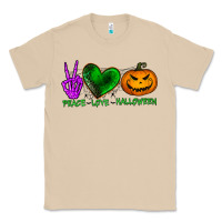 Mushroom peace love halloween Classic Tee - BundleAndBundleShop