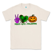 Natural peace love halloween Classic Tee - BundleAndBundleShop
