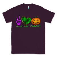 Plum peace love halloween Classic Tee - BundleAndBundleShop
