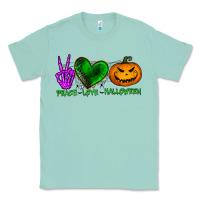 Seafoam peace love halloween Classic Tee - BundleAndBundleShop