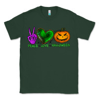 Sports Green peace love halloween Classic Tee - BundleAndBundleShop
