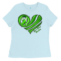 Baby Blue mental health awareness heart Ladies Tee - Jasminsmagicworld