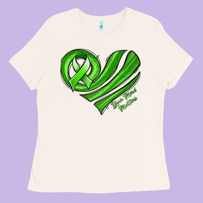 Mental Health Awareness Heart Ladies Tee Designed By Jasminsmagicworld