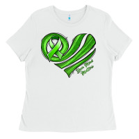 White mental health awareness heart Ladies Tee - Jasminsmagicworld