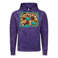 Cloud Purple fall pumpkin distressed background Vintage Hoodie - BundleAndBundleShop