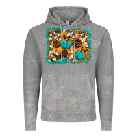 Cloud Rock fall pumpkin distressed background Vintage Hoodie - BundleAndBundleShop