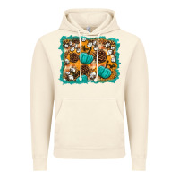 Vintage Artic fall pumpkin distressed background Vintage Hoodie - BundleAndBundleShop