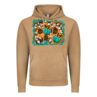 Vintage Camel fall pumpkin distressed background Vintage Hoodie - BundleAndBundleShop