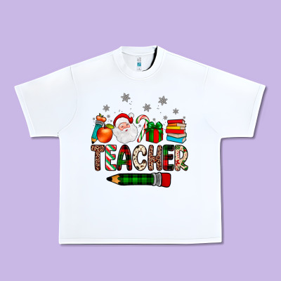 Teacher Christmas Urban Heavy Tee Designed By Jahusdesignshop