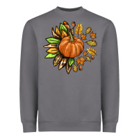 Storm Fall Sunflower with Pumpkin Heavyweight Sweatshirt - texasbilliewilder