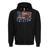 Black Long live freedom 4th of july Zipper Hoodie - CowGirlArtShop