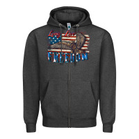 Charcoal Heather Long live freedom 4th of july Zipper Hoodie - CowGirlArtShop