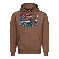 Chestnut Long live freedom 4th of july Zipper Hoodie - CowGirlArtShop