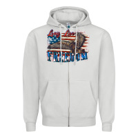 Dove Grey Long live freedom 4th of july Zipper Hoodie - CowGirlArtShop