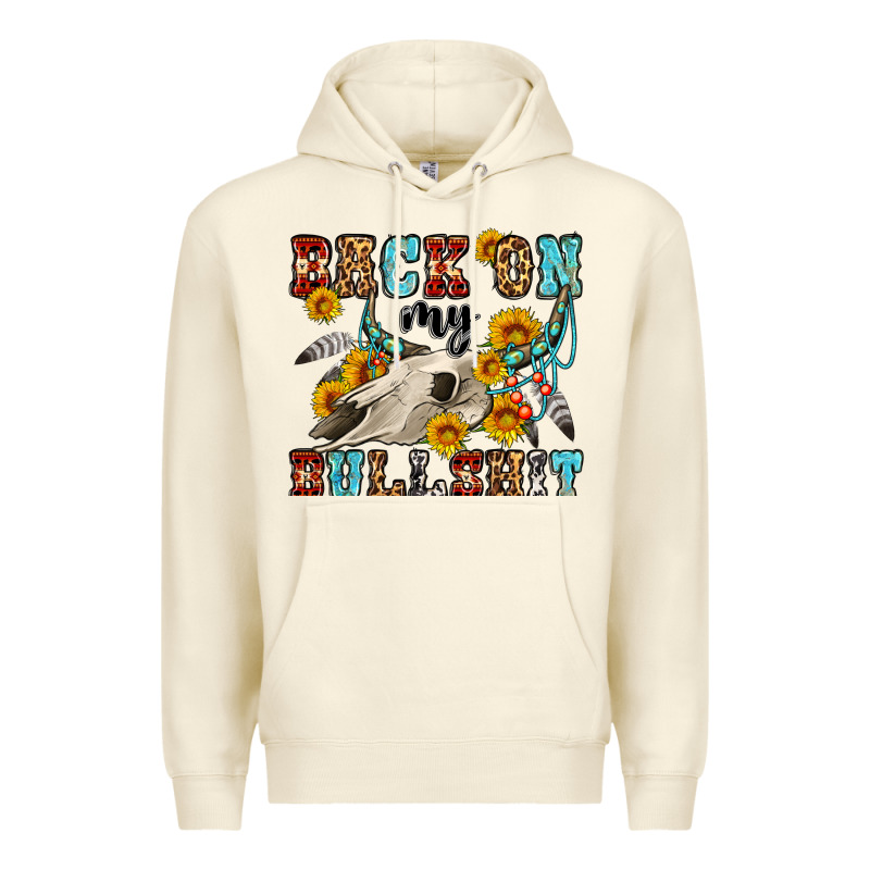 Back On My Bullshit Western Olivia Premium Hoodie by OliviaCreatesArt | Teevron
