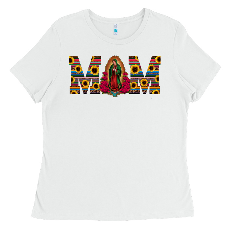 Mom Lady Of Guadalupe  Serape Sunflower Ladies Tee by Jasminsmagicworld | Teevron