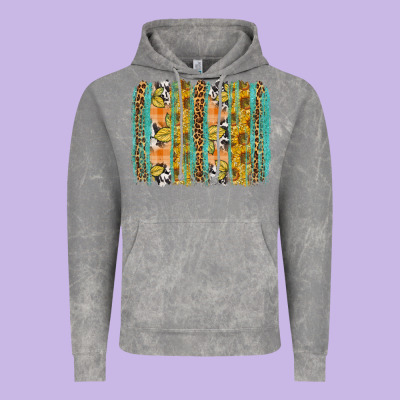Fall Sunflower Brushstroke Vintage Hoodie Designed By Bundleandbundleshop