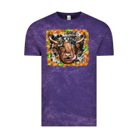 Cloud Purple highland cow Vintage Tee - JahusDesignShop