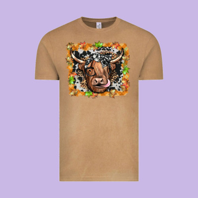 Highland Cow Vintage Tee Designed By Jahusdesignshop